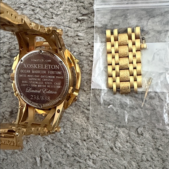 Xoskeleton Ocean Warrior Fortune Blue/Gold Watch LE #888 Men’s Watch For Repair - Picture 3 of 9